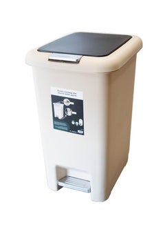 Generic Slim Trash & Garbage Bin | Push & Pedal Waste Disposal Mechanisms | Durable Plastic Finish | Equipped Liner Holder | Suitable For Indoor Areas, Bathrooms, Kitchens, Offices & More | 20 Liters 