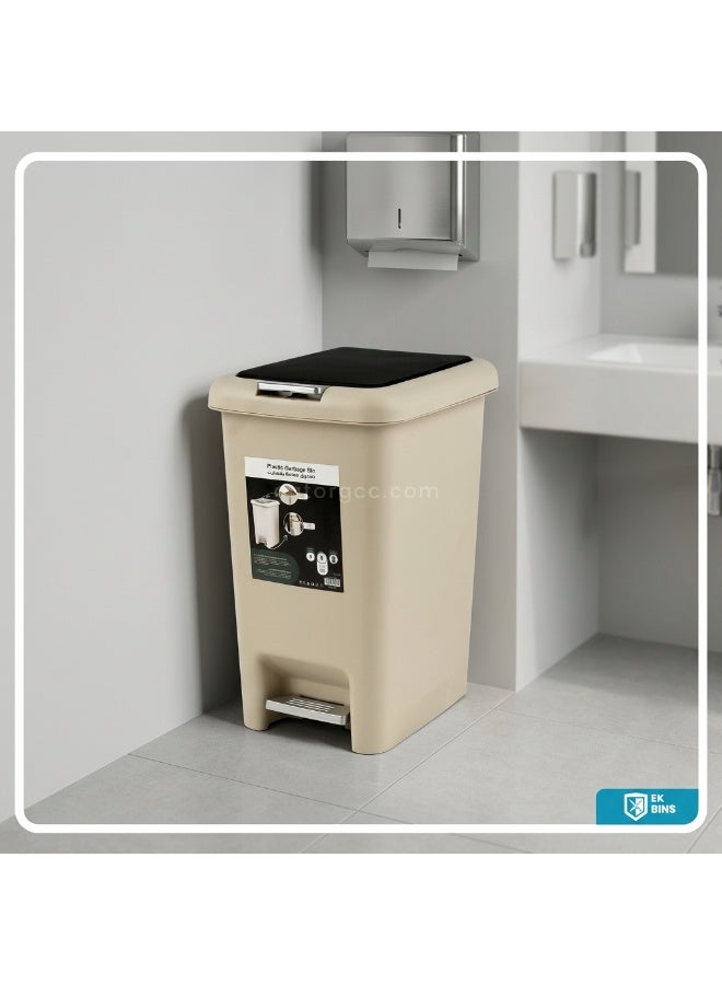 Gator Slim Trash & Garbage Bin | Push & Pedal Waste Disposal Mechanisms | Durable Plastic Finish | Equipped Liner Holder | Suitable For Indoor Areas, Bathrooms, Kitchens, Offices & More | 20 Liters - Image 5