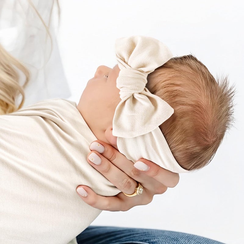 GRSSDER بطانية لف المواليد من GRSSDER، بطانية استقبال فائقة النعومة مع طاقية وبيانيت متطابقة 3344، لفافة مرنة للأطفال الرضع محايدة للجنس للبنات والأولاد - Image 5