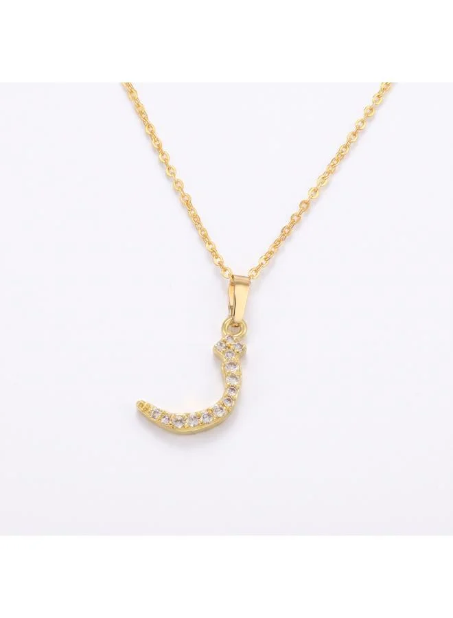 Arabic Letter 'Zaa' Necklace 18k Gold Plated
