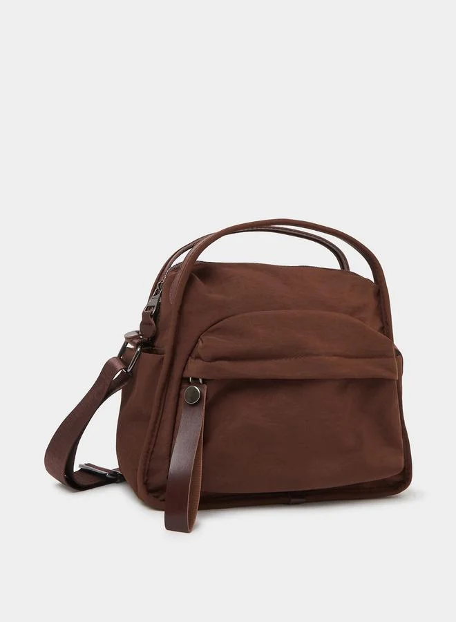 ستايلي Brown Solid Shoulder Bag with Dual Handle
