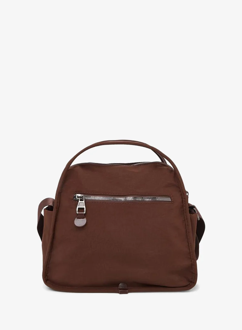 ستايلي Brown Solid Shoulder Bag with Dual Handle