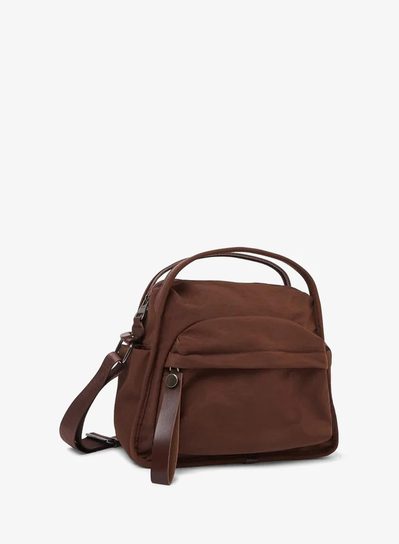 ستايلي Brown Solid Shoulder Bag with Dual Handle