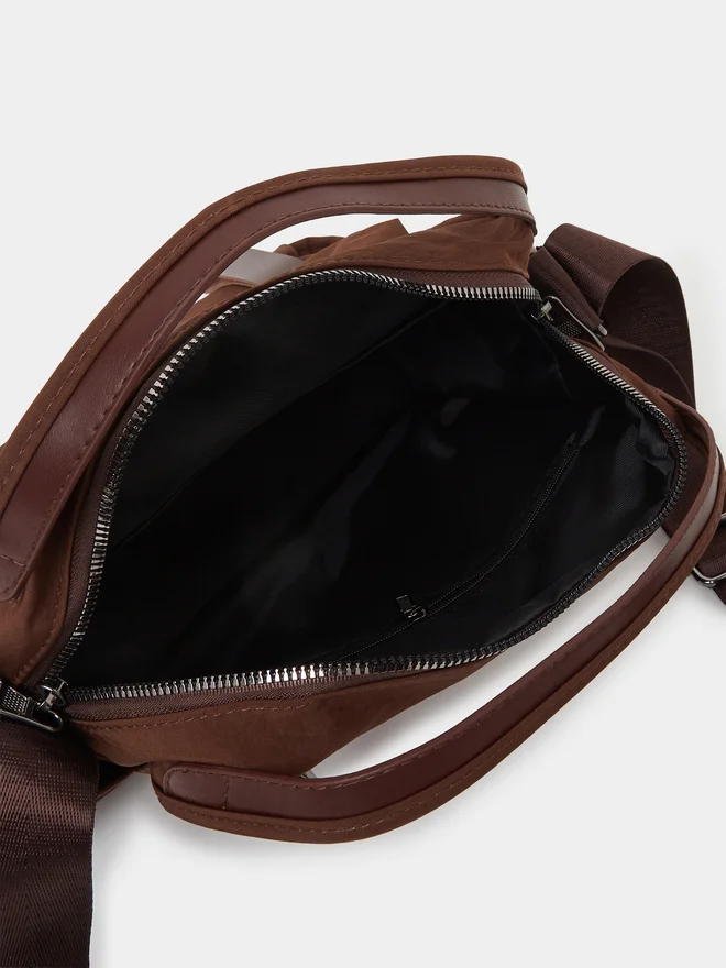Styli  Styli Brown Solid Shoulder Bag with Dual Handle for Women | Best Price UAE