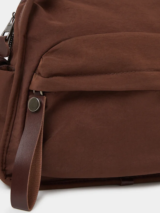 Styli  Styli Brown Solid Shoulder Bag with Dual Handle for Women | Best Price UAE