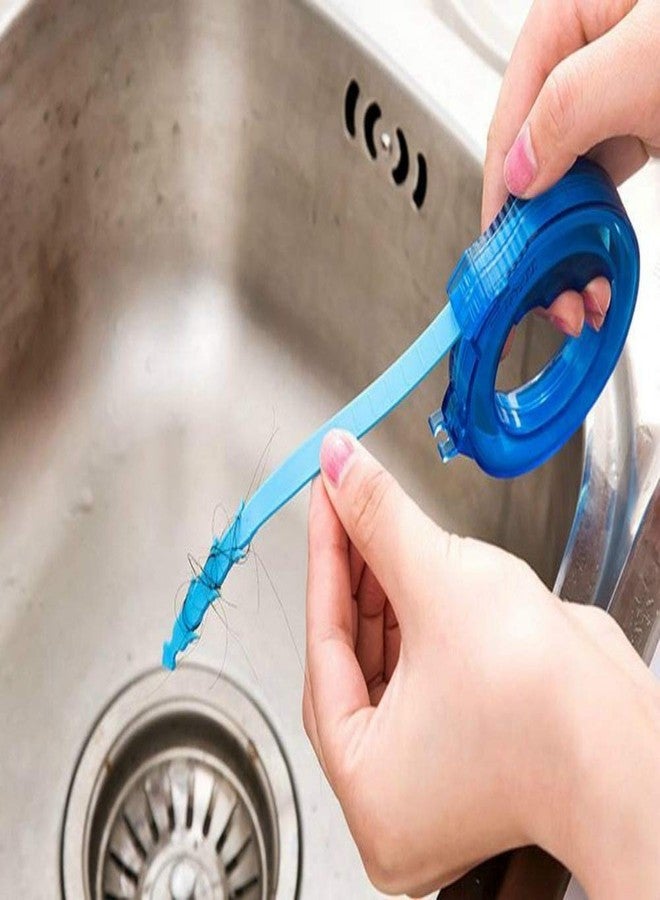 JIGVA Sink Drain Clog Remover Tool, Flexible Hair Removal Cleaner for Bathroom & Kitchen Pipes, Reusable Drain Snake for Shower, Bathtub & Sewer, Easy Anti-Clog Cleaning Tool (Pack of 1) - Image 2