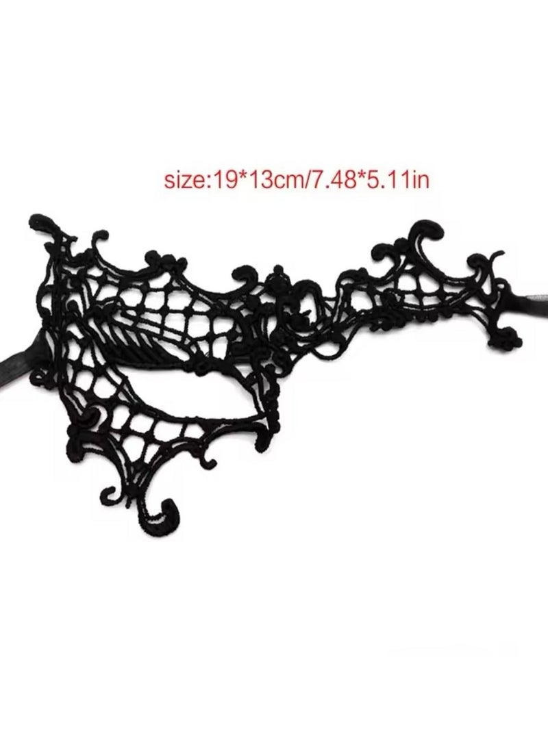 Generic - 5 PCS Masquerade Party Prom Lace Cut Out Eye Mask - Image 1
