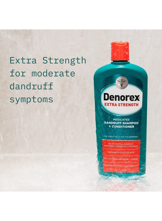 Denorex Extra Strength Anti Dandruff Shampoo & Conditioner Treatment, 3% Salicylic Acid Helps Relieve Moderate Symptoms of Dandruff, Seborrheic Dermatitis & Psoriasis, 10oz - Image 4