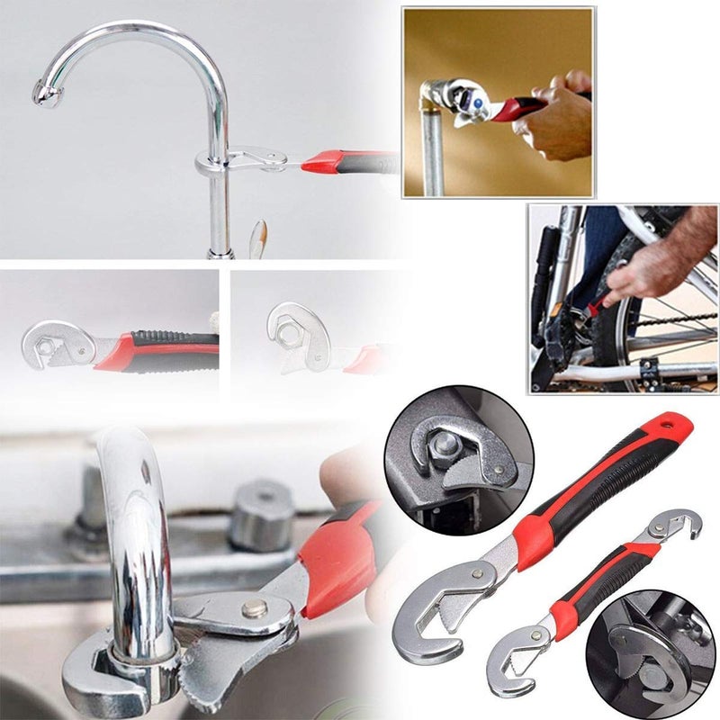 Apurk Snap n Grip Auto Adjustable Universal Multi Function Wrench Spanner Tool Set Open End Socket Tools and 9 Mm to 32 Mm Works C Shaped EASY TO USE PACK OF 1 - Image 3
