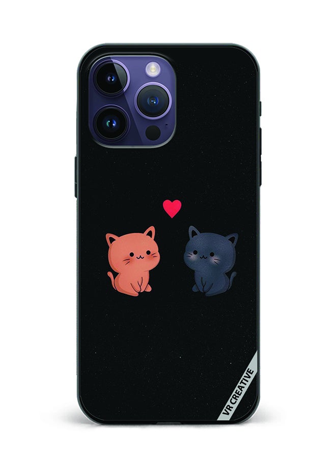 VR CREATIVE Protective Case Cover For Apple iPhone 15 Pro Cats Design Multicolour - Image 1