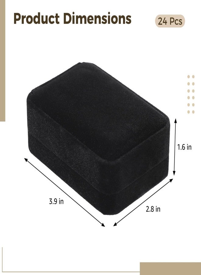 NIMBLOOM 24 PCS Velvet Necklace Pendant Boxes, Removable Insert Jewelry Display Case with Silent Opening, Black Jewelry Storage Holder for Rings Earrings Necklaces, Anniversary Present - Image 4