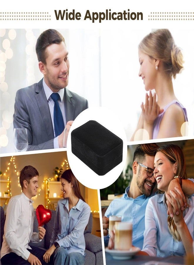 NIMBLOOM 24 PCS Velvet Necklace Pendant Boxes, Removable Insert Jewelry Display Case with Silent Opening, Black Jewelry Storage Holder for Rings Earrings Necklaces, Anniversary Present - Image 5