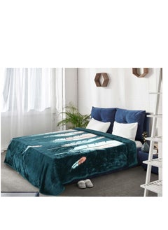ماركة غير محددة بطانيه طبقتين وزن ثقيل حفر ليزر من القطيفه الناعمه للتدفئه مقاس كبير220×240 