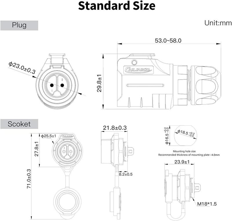 LP16 Waterproof Electrical Connector 9 Pin Plug Socket M16 Industrial Connector for LED Lighting - Image 5
