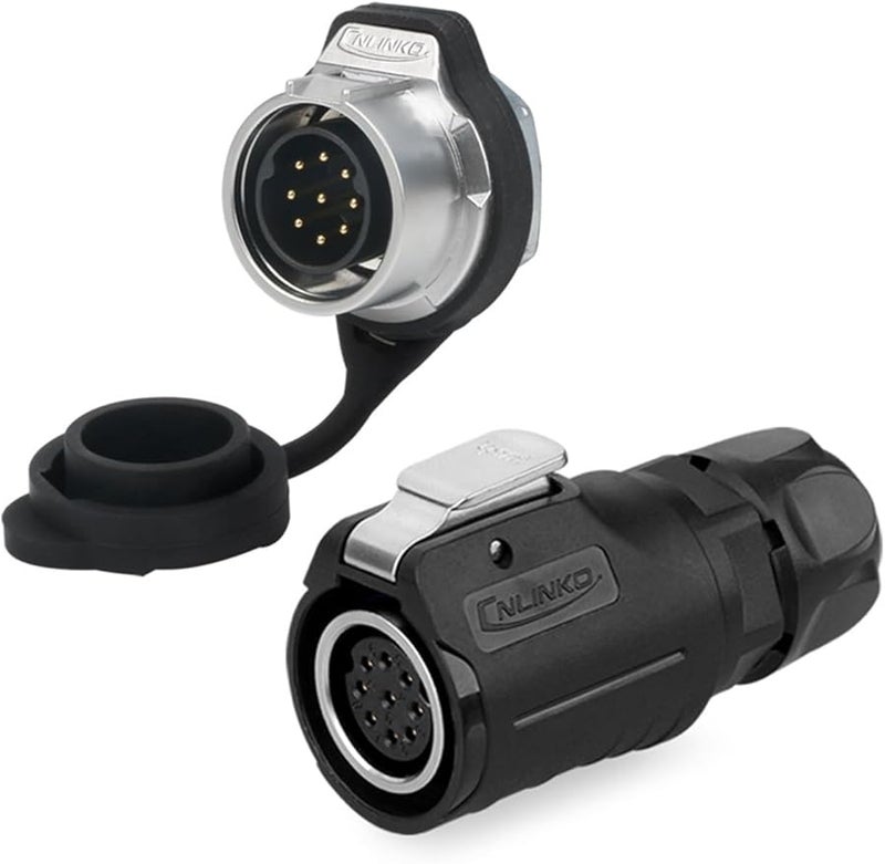 LP16 Waterproof Electrical Connector 9 Pin Plug Socket M16 Industrial Connector for LED Lighting - Image 1