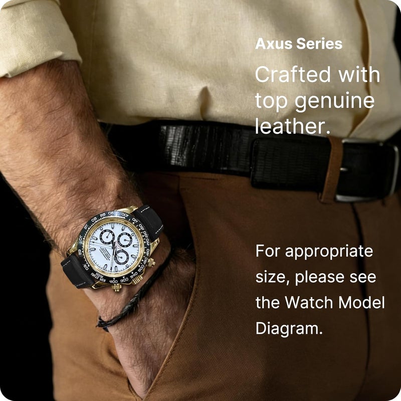Fullmosa 22mm Watch Straps for Men Women Leather Replacement Bands Compatible with Samsung Galaxy Watch 3, Galaxy Watch 46mm, Garmin Vivoactive 4, Fossil Gen 5/6, Huawei GT2 /pro - Image 3