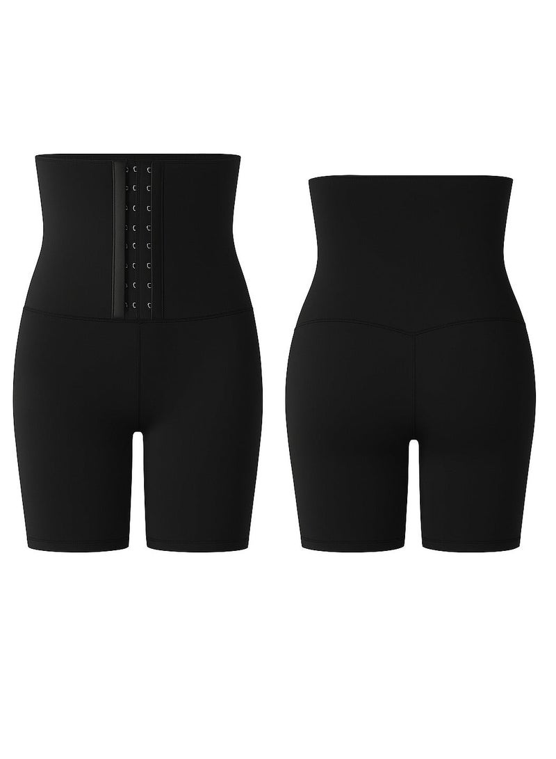 Women – High-Waisted Sweat Shaper for Weight Loss | Tummy Control & Thigh Slimming Neoprene Sauna Pants | Belly Fat Burner Workout Shorts (YHH-2) - Image 5