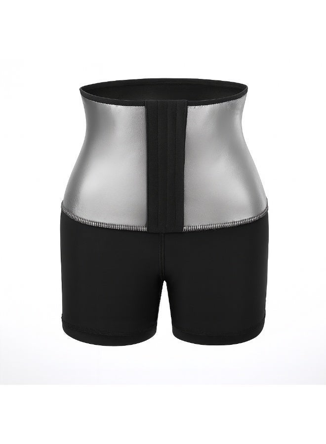 شورت رياضي نسائي عالي الخصر للتحكم في البطن وتنحيف الفخذين، مصنوع من النيوبرين، مناسب للساونا | شورت رياضي للبطن (YHH-2) - Image 4
