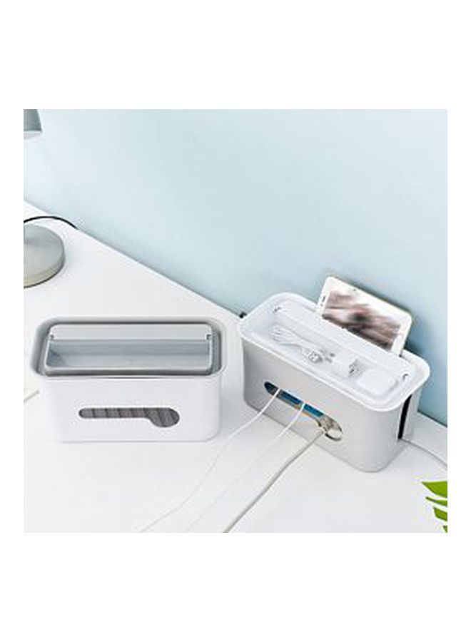 NIBEMINENT Cable Organizer Box White 11.34x5.35x5.51inch - Image 4