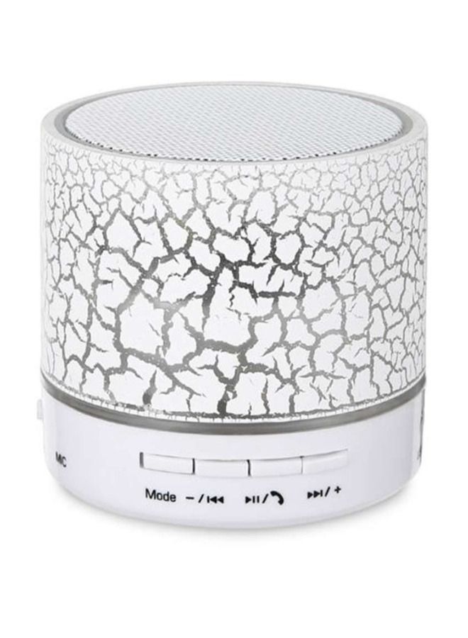 A9-Wireless Bluetooth Speaker With Crack Pattern/LED Flash/TF Card Support White  - Image 1