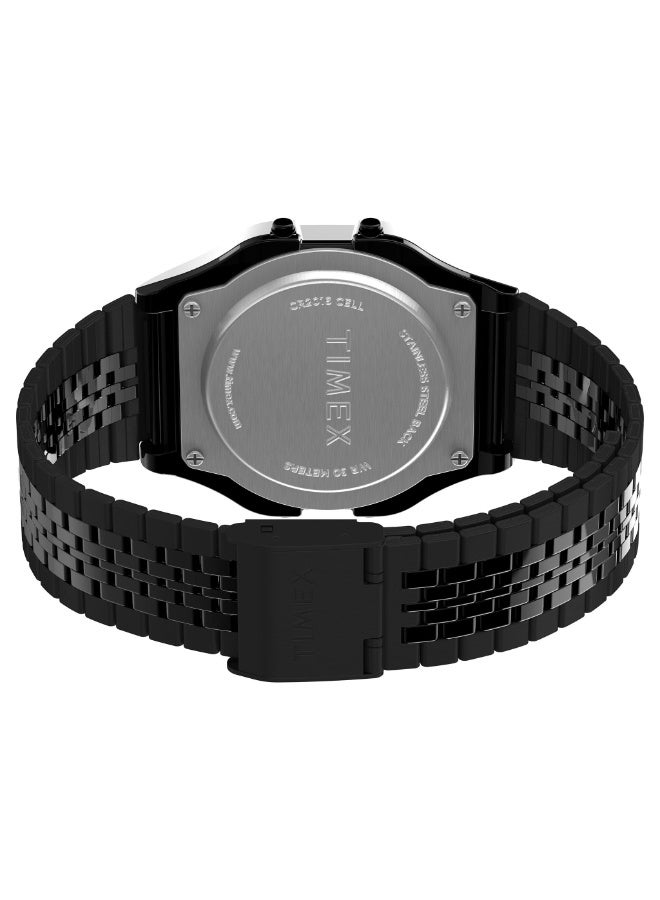 تيميكس TIMEX SPECIAL PROJECTS TW2R79400  ساعة رقمية غير محددة الجنس من الراتنج مع سوار فولاذي أسود - Image 3