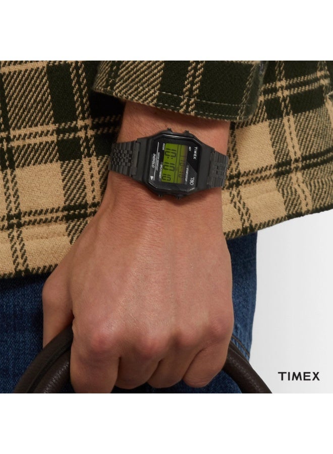 تيميكس TIMEX SPECIAL PROJECTS TW2R79400  ساعة رقمية غير محددة الجنس من الراتنج مع سوار فولاذي أسود - Image 5