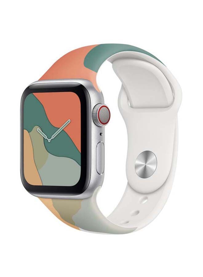 NIBEMINENT Replacement Band For Apple Watch Series 1/2/3/4/5/6/SE 40/38mm Snow Orange - Image 2