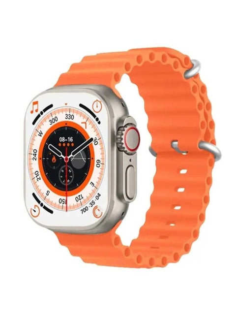 T800 Ultra 2 Smart Watch For Unisex Fitness Activity, Heart Rate, Step Counter & Trackers Waterproof Watch 1.99 infinite Display Bluetooth Compatible with Android & iOS Smartwatch 45mm Series Orange