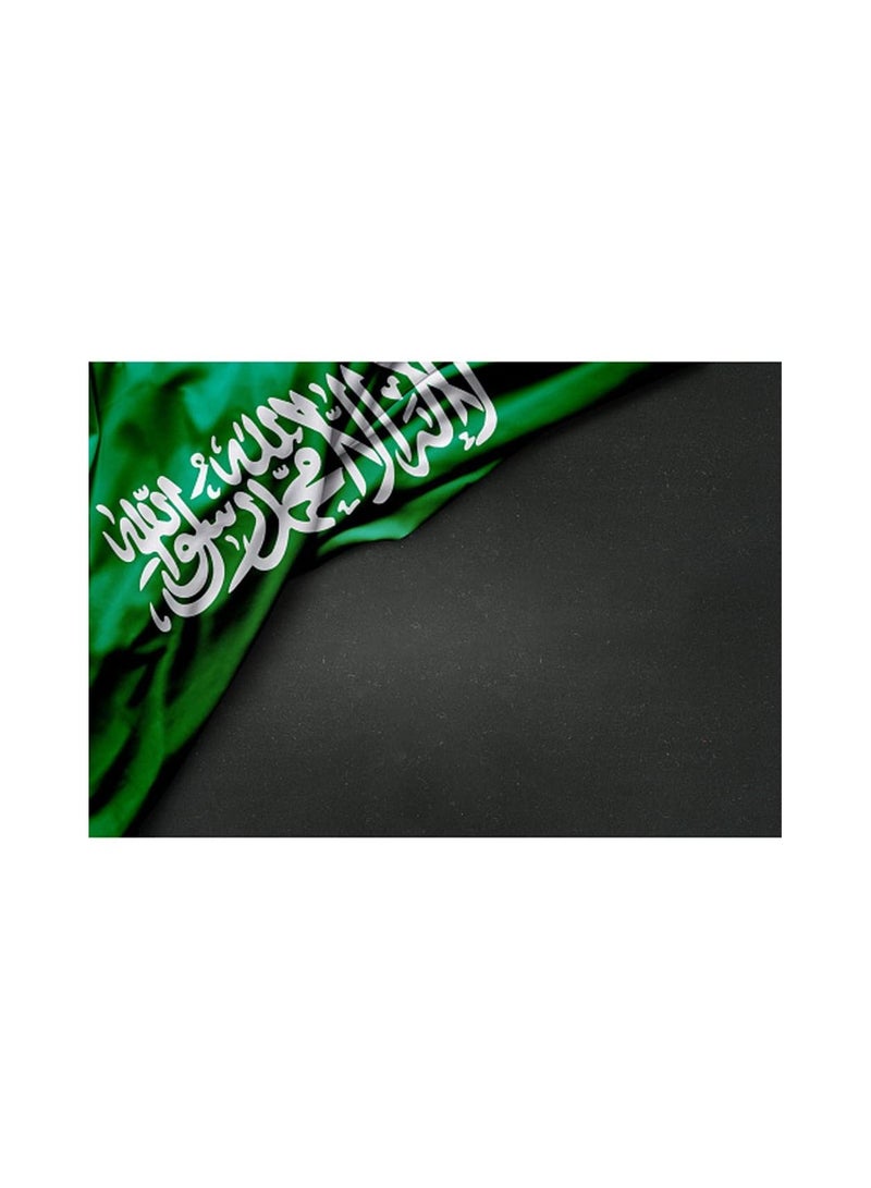 Romario KSA FLAG - Vivid Color & UV Fade Resistant, Light weight, Show support at sporting events and other celebrations, All around stitched, 100% Polyester - Size 96X64cm - Image 3