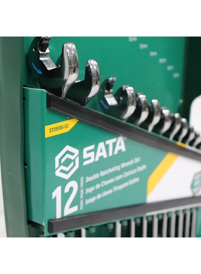 SATA ST09066-02 12-Piece Metric Double Ratcheting Wrench Set - Image 4