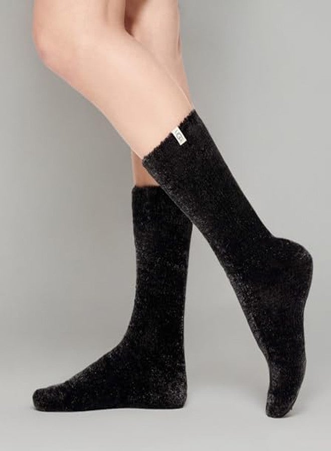 UGG Women's Leda Cozy Sock Socks, Black, O/S - Image 4