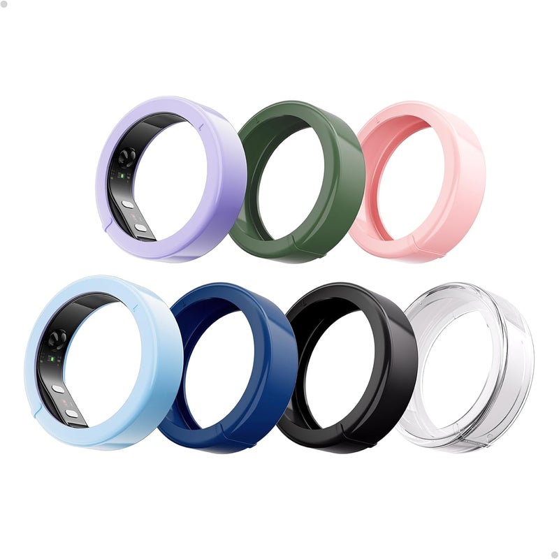 RingConn Gen 2 Air Ring Protector - Ultra-Thin Transparent Silicone Cover Gen 2 Air Rings | Elastic Design for Fitness & Outdoor Camping(Size S for 6/7/8) - Image 1