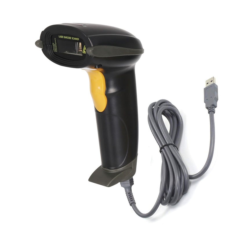 GOBBLER Professional 1D Barcode Scanner Laser High-Speed USB Wired Reader - Black - Image 1