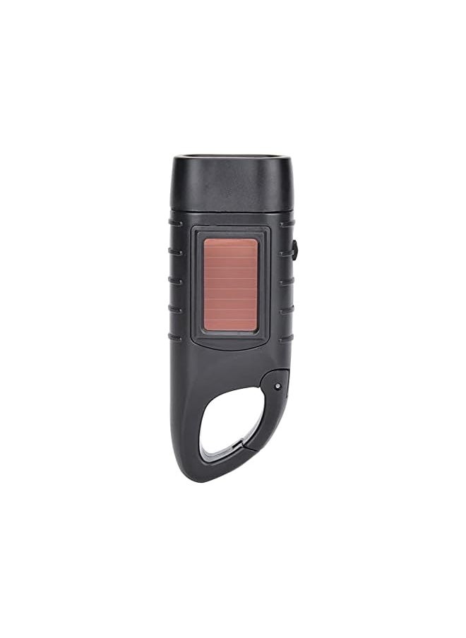 PROMASS promass Hand Crank Flashlight Solar Hand Crank Flashlight Emergency LED Portable Torch Survival Gear Self Powered Charging Torch(black)  - Image 2
