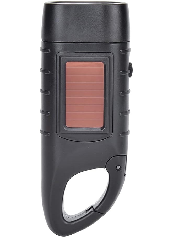 PROMASS promass Hand Crank Flashlight Solar Hand Crank Flashlight Emergency LED Portable Torch Survival Gear Self Powered Charging Torch(black)  - Image 1
