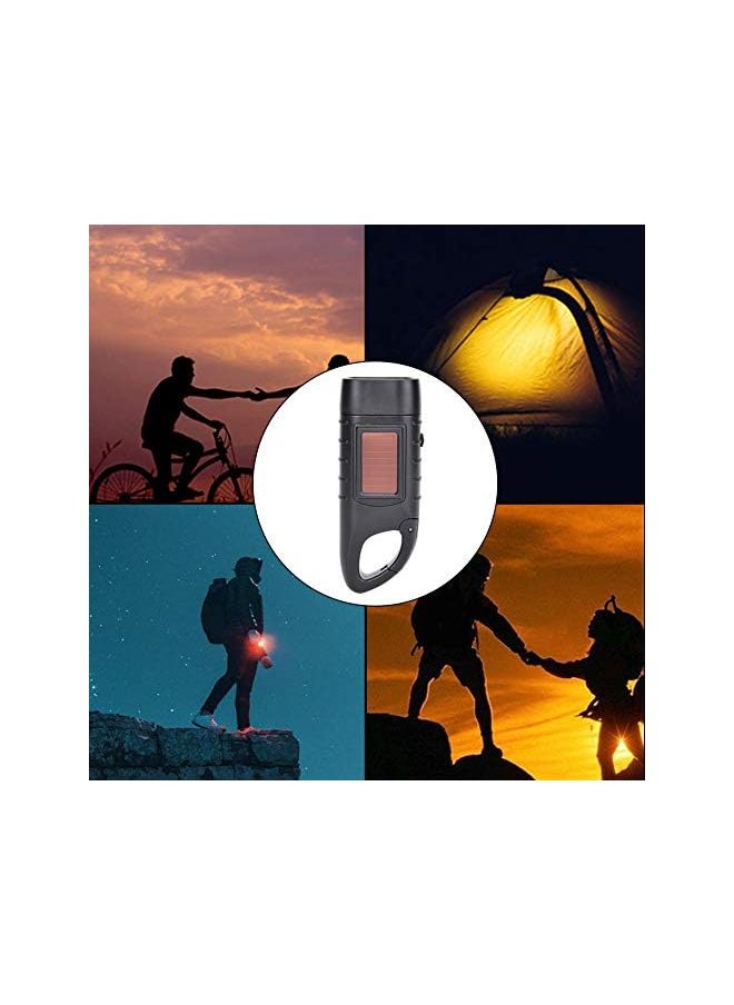 PROMASS promass Hand Crank Flashlight Solar Hand Crank Flashlight Emergency LED Portable Torch Survival Gear Self Powered Charging Torch(black)  - Image 4