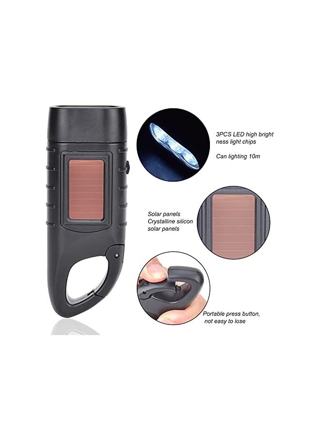 PROMASS promass Hand Crank Flashlight Solar Hand Crank Flashlight Emergency LED Portable Torch Survival Gear Self Powered Charging Torch(black)  - Image 5