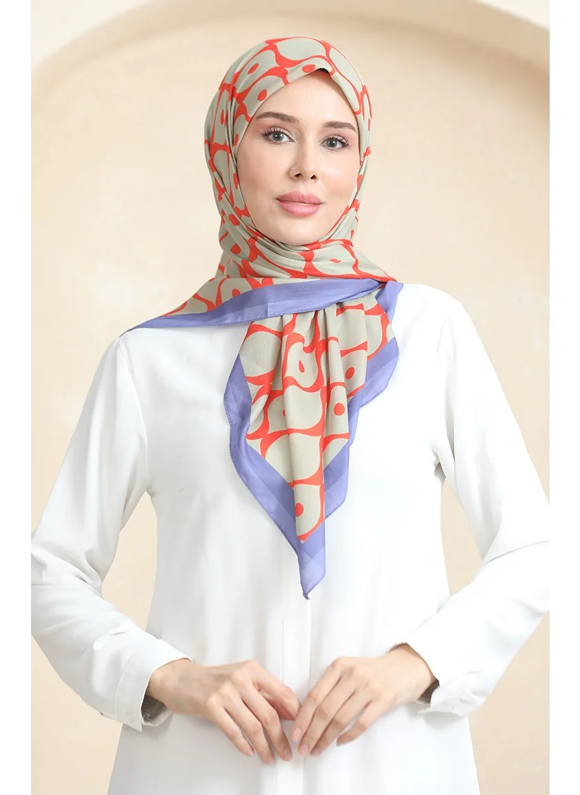Sefa Merve Soft Cotton Scarf 19090-18 Beige Orange