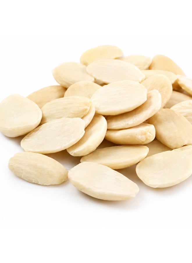 لوز أبيض أنصاف (نصف حبة) فاخر للطهي والحلويات 500 جم | Blanched Split Almonds Premium Quality | لوز مقشر أبيض للطهي والخبز وصناعة الحلويات الشرقية والغربية | مكسرات طبيعية عالية الجودة - Image 1