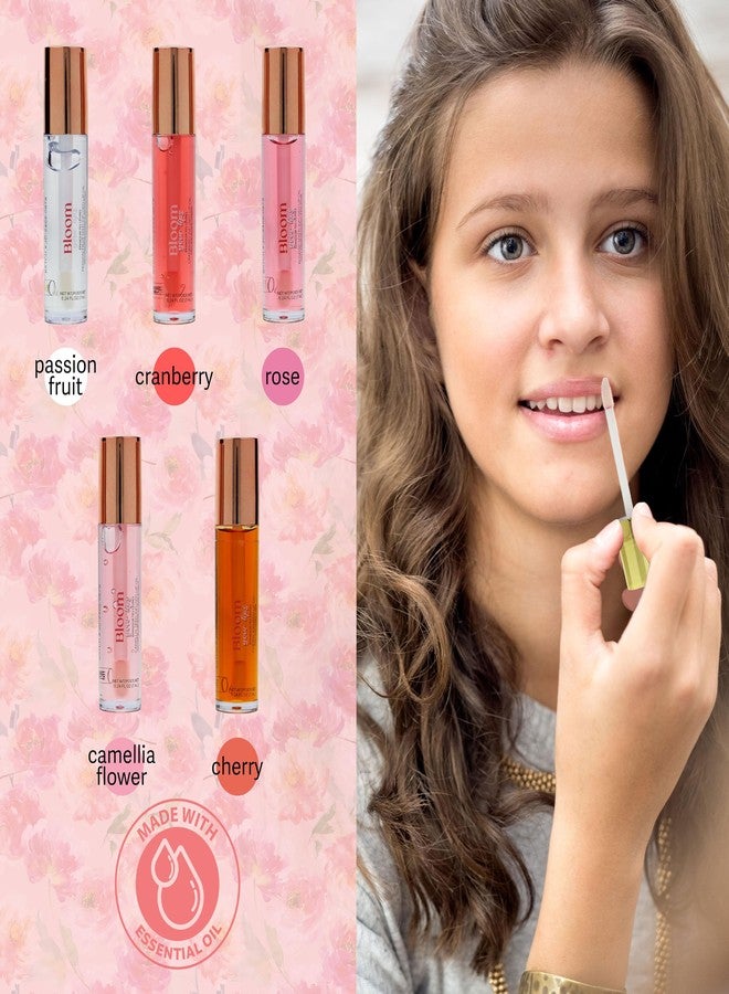 Expressions 5pc Lip Oil Set - Bloom Your Lips Style Essentials Lip Oils, Lip Healing Lip Oil Collection with Precision Applicator Wand | Moisturizing for Everyday Lip Care and Lip Repair (FLORAL - Image 5