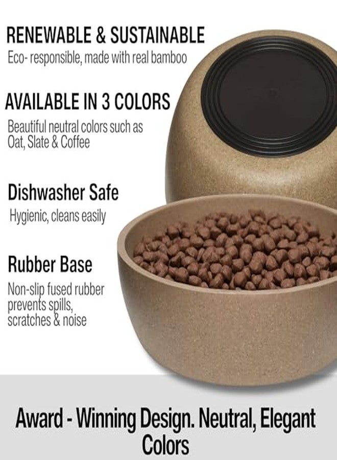 Loving Pets - Dolce Bamboo - Eco-Friendly Pet Bowls & Dishes for Dog, Cats, Puppy Food and Water Bowl -Sustainable and Dishwasher Safe, Made with Real Bamboo (Large, Coffee-Brown) - Image 3