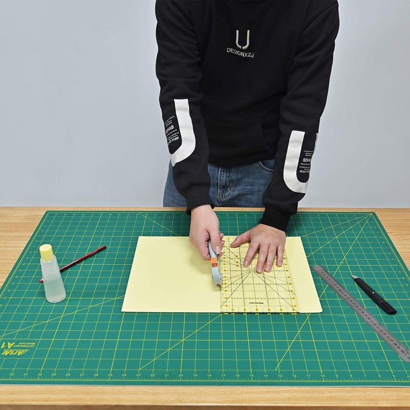 ArtAt Self Healing Cutting Mat: 24 x 36 inch Green Large 5-Ply Double-Sided Durable Non-Slip PVC Cutting Mat for Sewing Quilting Scrapbooking Art & Crafts projectsâ€¦ - Image 5