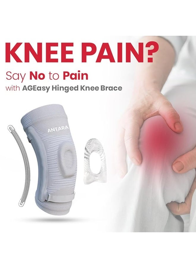 AGEasy Antara Hinged Knee Braces for Osteoarthritis | Knee Brace for Men & Women | Knee Caps for Pain Relief | Breathable Knee Brace with Side Hinges | Knee Support for Joint Pain & Injury Recovery - Image 3