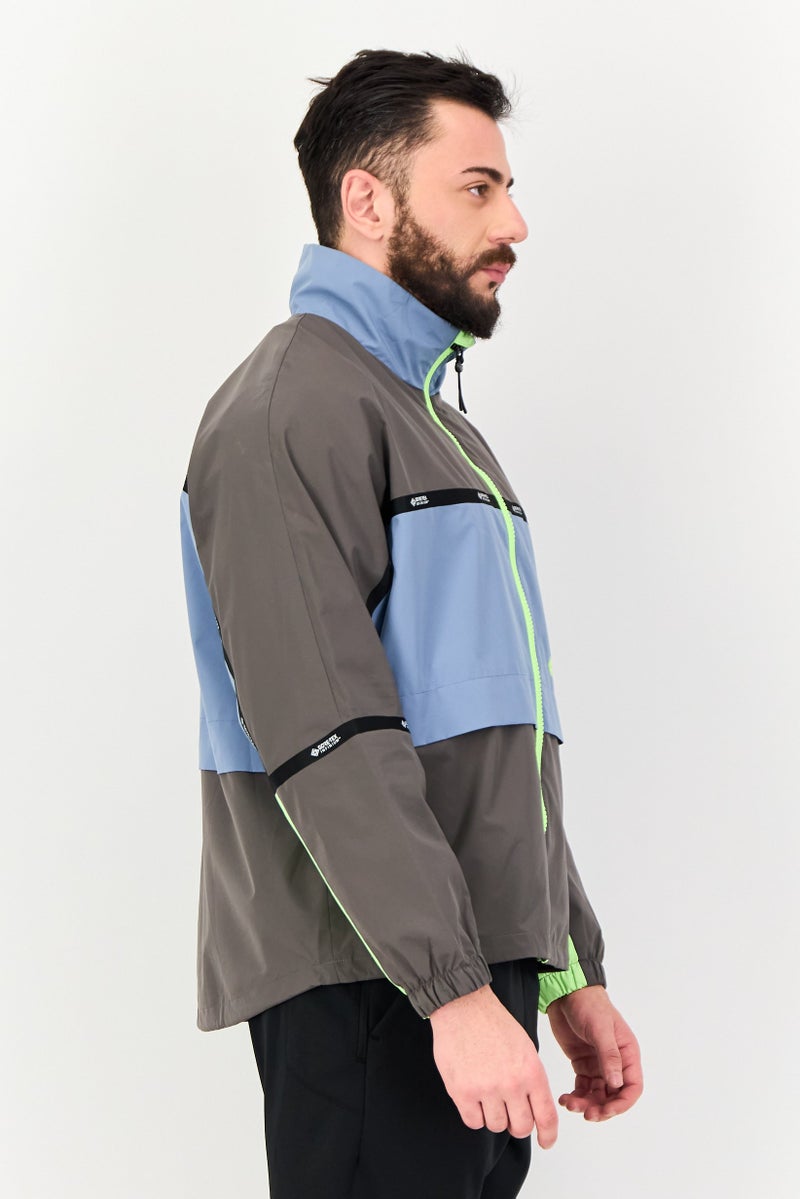 SELECTED Men Embroidered Windbreaker Jacket, Multicolor - Image 2