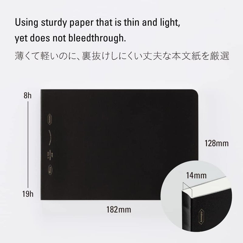 ãƒ‹ãƒˆãƒ ã‚º(Nitoms) Nitoms STALOGY Notebook, B6, Squared, 365 Days Notebook, Landscape, Horizontal, Black S4178 - Image 3
