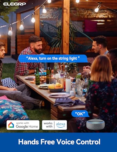 ELEGRP PQR20 Outdoor Smart Plug Waterproof IP66, WiFi Plug with 2 Individually Sockets, Compatible with Alexa & Google Assistant, Smart Outdoor Outlet for String Lights, UL Certified, 1 Pack, Black - Image 4