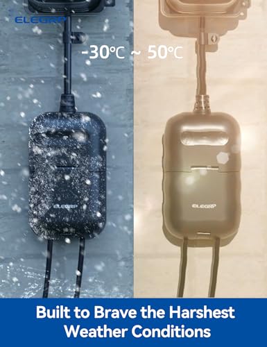 ELEGRP PQR20 Outdoor Smart Plug Waterproof IP66, WiFi Plug with 2 Individually Sockets, Compatible with Alexa & Google Assistant, Smart Outdoor Outlet for String Lights, UL Certified, 1 Pack, Black - Image 3