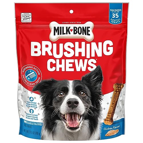 Milk-Bone Original Brushing Chews, 35 Small/Medium Daily Dental Dog Treats Scrubbing Action Helps Clean Teeth - Image 5
