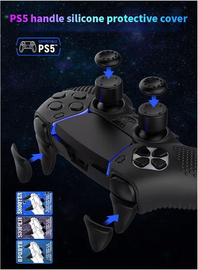 PS5 Controller Cover, Anti-Slip Sweatproof Silicone Grip, Enhanced Comfort for PlayStation 5 Controller - Image 2