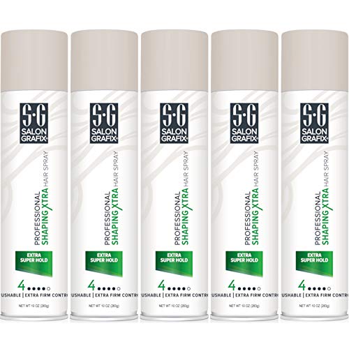 Salon Grafix Professional Shaping Xtra Hair Spray Extra Super Hold 10 oz (Pack of 5) - Image 1